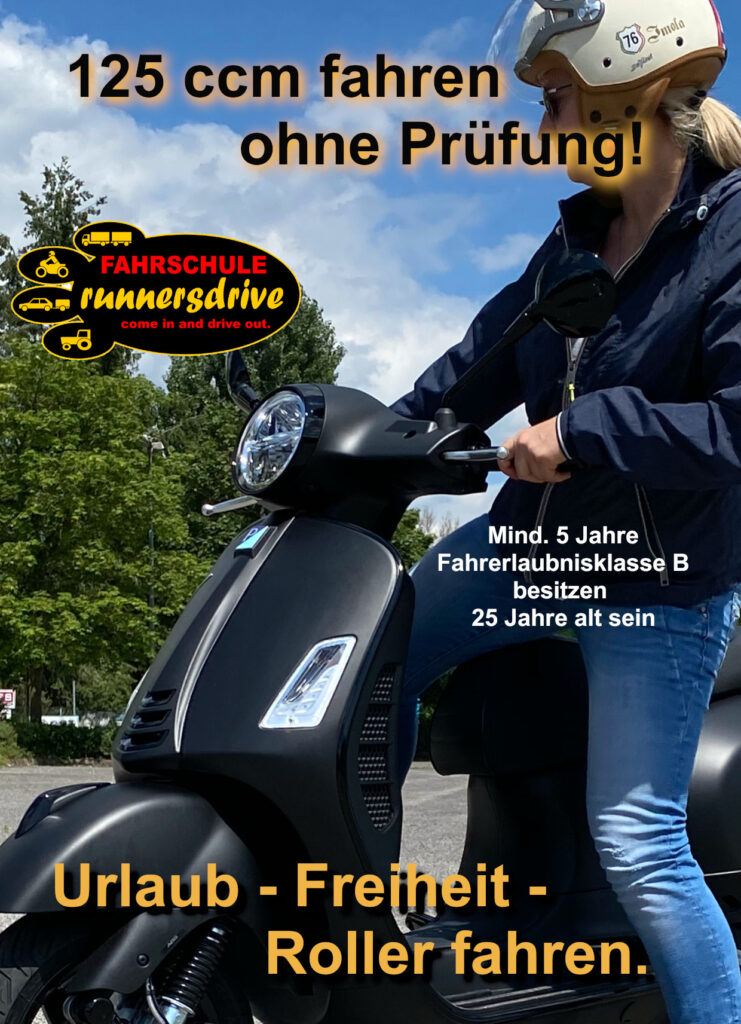 125ccm Vespa fahren ohne Prüfung!