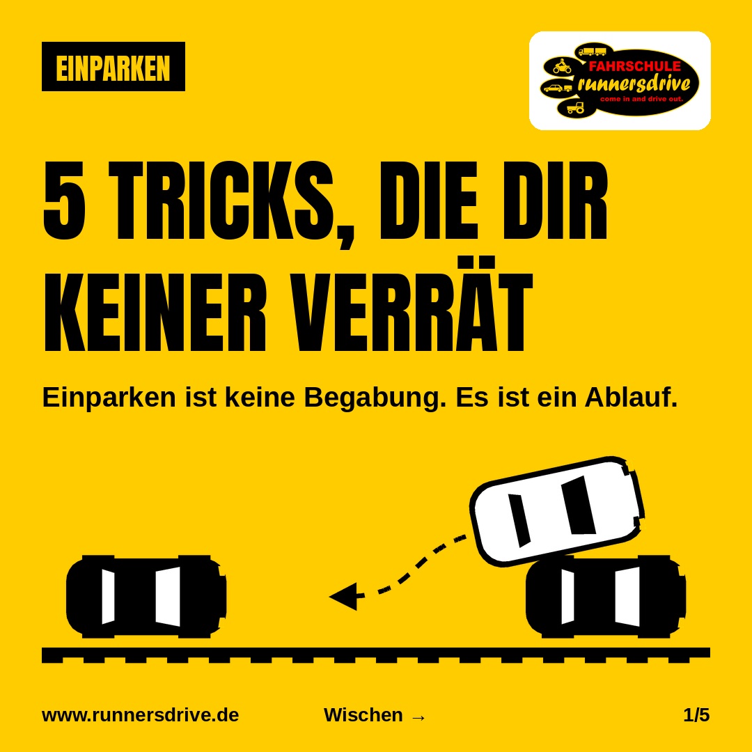 Einparken klappt nicht? Liegt nicht an dir. Die meisten scheitern nicht am Talent, sondern an einem fehlenden Ablauf. D…