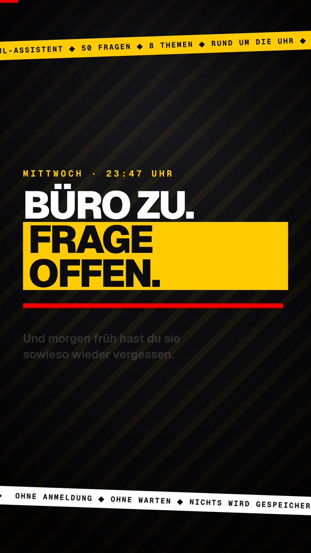 23:47 Uhr. Büro zu. Frage trotzdem da. 🌙 Unser Fahrschul-Assistent beantwortet die 50 häufigsten Fragen rund um den Füh…