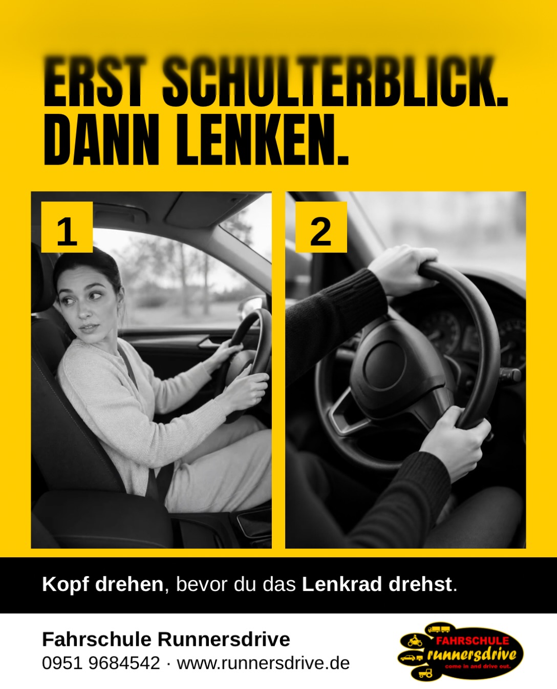 Viele schauen erst über die Schulter, wenn sie schon lenken. Dann ist es zu spät. 🚲 Die richtige Reihenfolge beim Abbie…