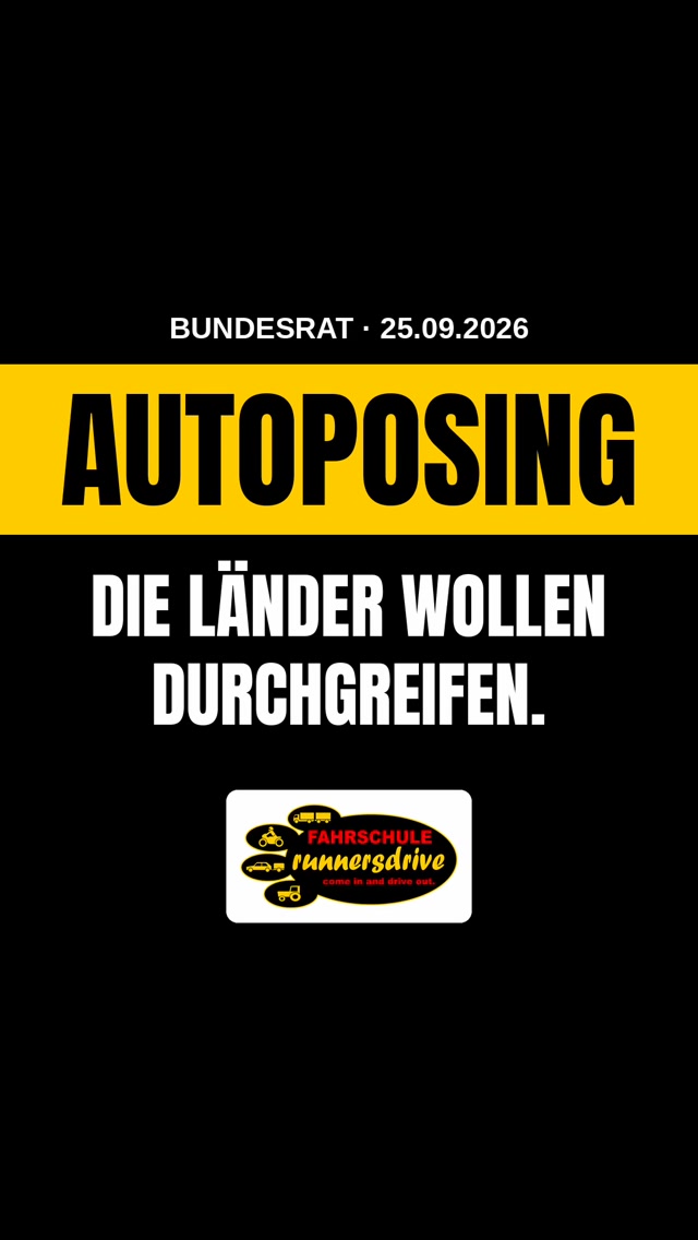 Die Länder wollen Autoposing zurückdrängen: höhere Bußgelder, Punkte, Fahrverbot sind im Gespräch. Noch ist es eine For…