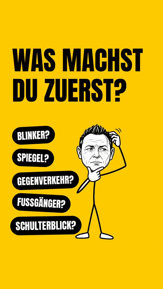 Was machst du zuerst, wenn du links abbiegen willst und Gegenverkehr kommt? Im Auto ist keine Zeit zum Sortieren. Desha…