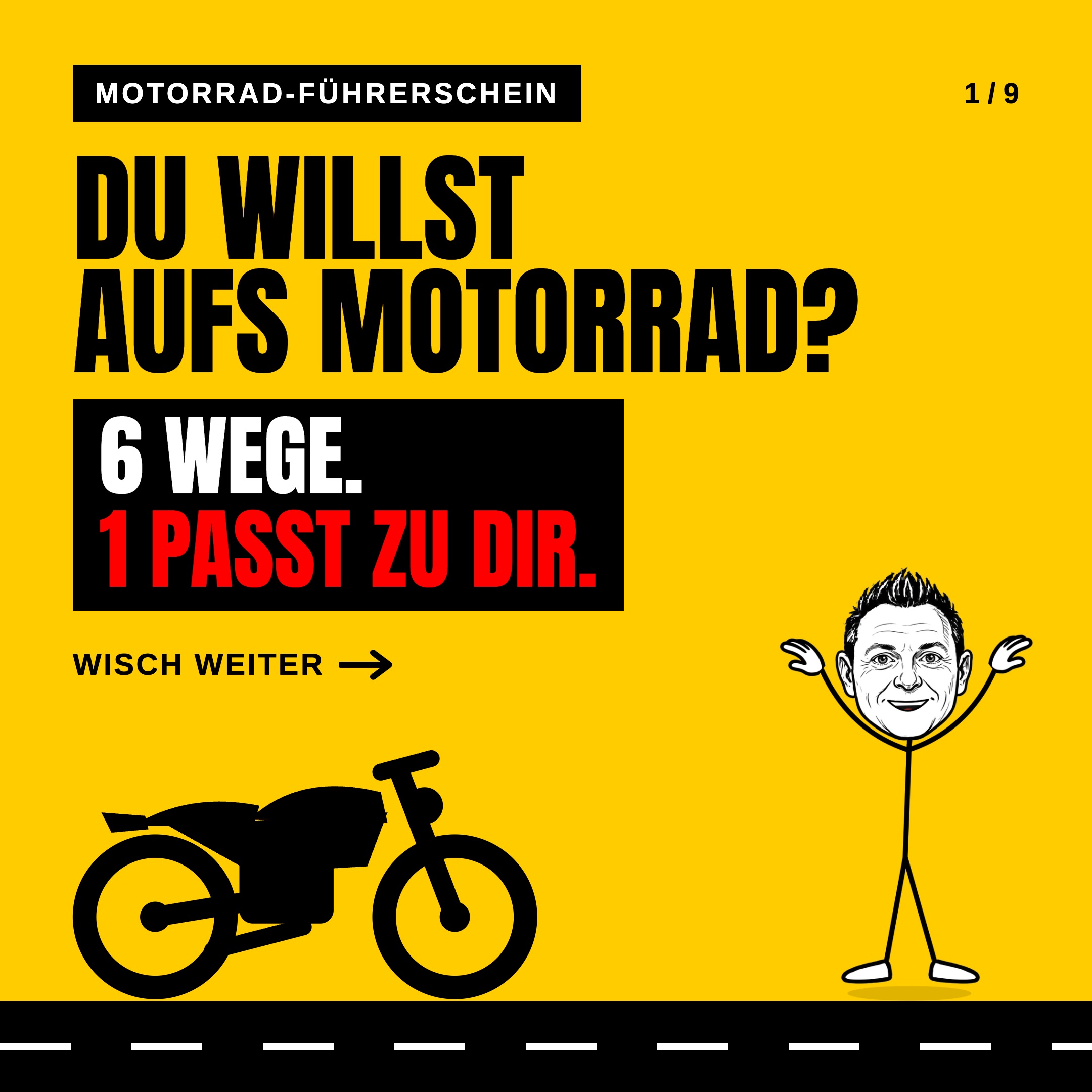 AM, A1, A2, A, B196 – und dann gibt's noch A80, von der kaum einer erzählt: ab 21 eine Prüfung, ab 24 automatisch alles…
