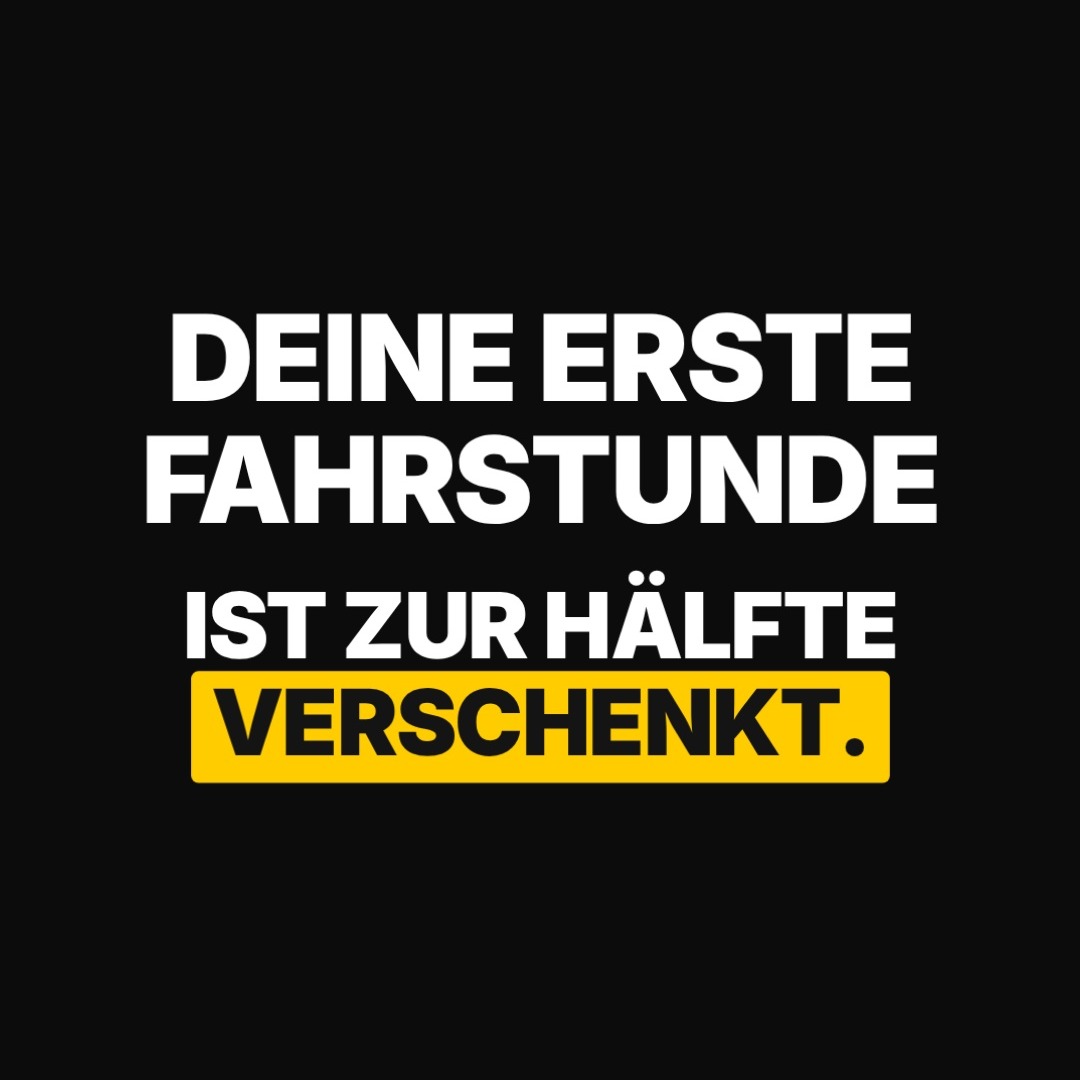 Die erste Fahrstunde geht bei den meisten drauf für: wo sind die Pedale, was ist ein Schleifpunkt, wie stelle ich den S…