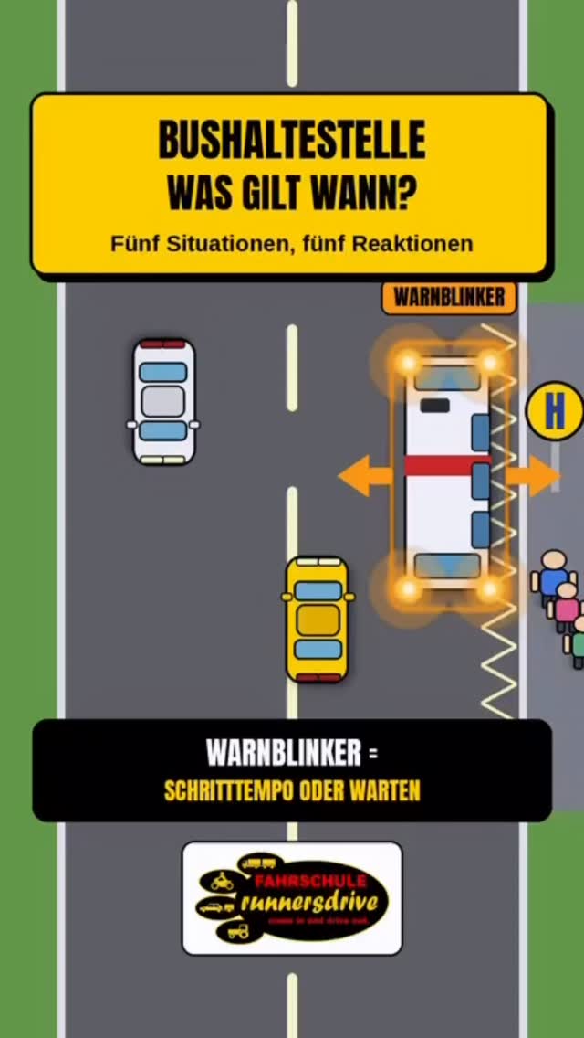 Wie ist das richtige Verhalten an der Bushaltestelle? #führerschein #fahrschule #fahrschulebamberg #verkehrssicherheit …