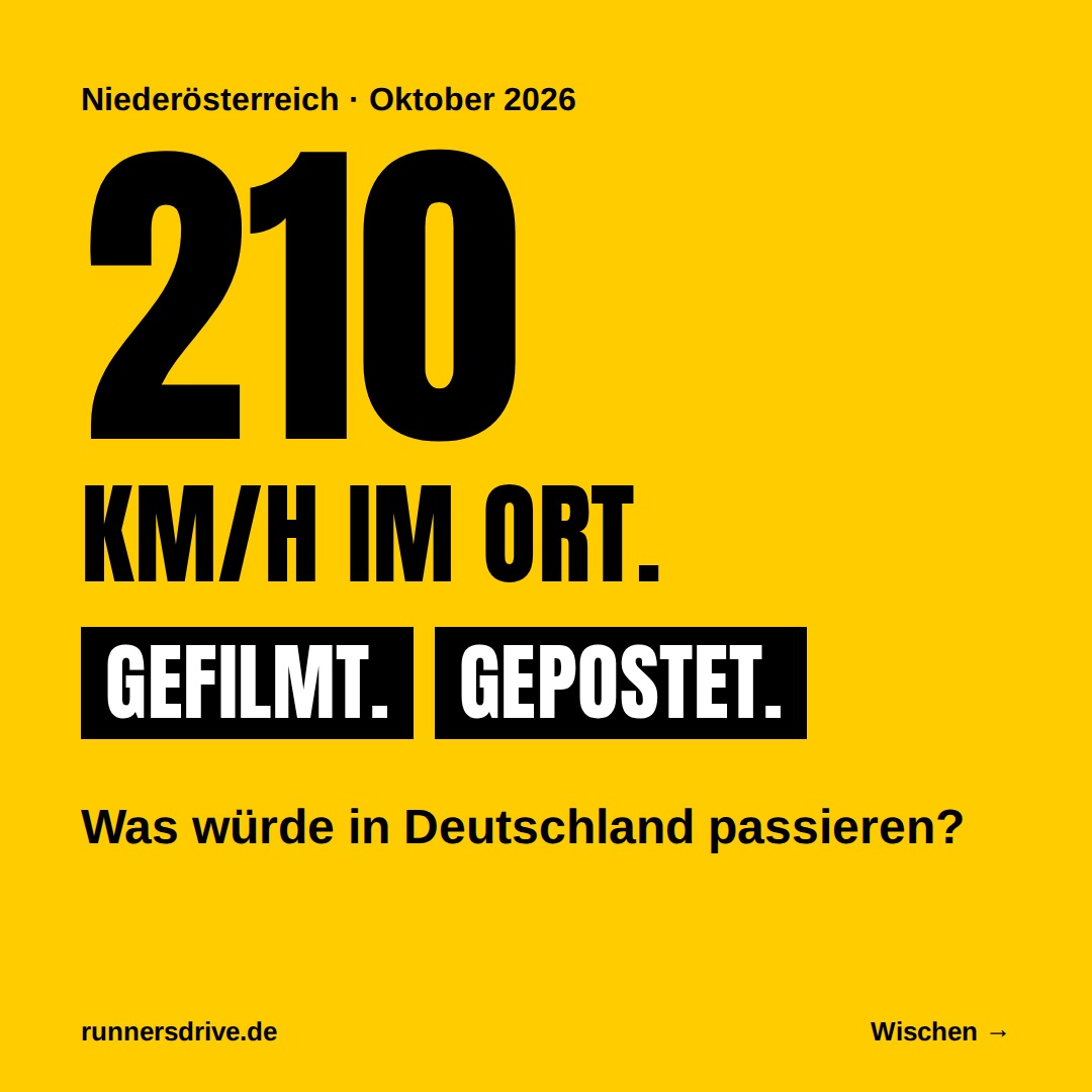 210 im Ort, gefilmt, gepostet – und am Ende ist vielleicht das Auto weg. In Deutschland braucht’s dafür nicht mal einen…