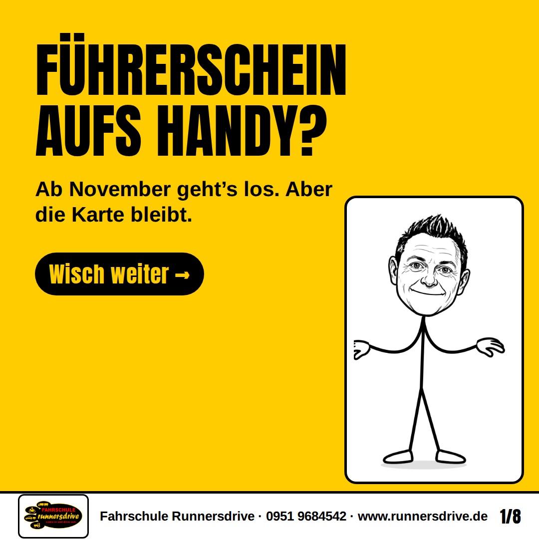Führerschein aufs Handy ab November? Ja, aber die Karte bleibt. Gilt nur in Deutschland, du brauchst den Online-Ausweis…